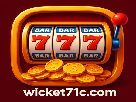 wicket71 এর অনলাইন প্ল্যাটফর্মের ইন্টারফেসে রীল ও প্রতীকের বিন্যাস দেখানো হয়েছে, যা বোঝায় কিভাবে মেলানো প্রতীক জয় সৃষ্টি করে